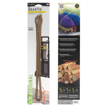 NiteIze Gear Tie Reusable Rubber Twist Tie 64 in. - Coyote or Black or Bright Orange or Neon Yellow