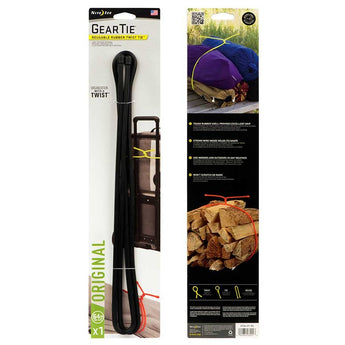 NiteIze Gear Tie Reusable Rubber Twist Tie 64 in. - Coyote or Black or Bright Orange or Neon Yellow