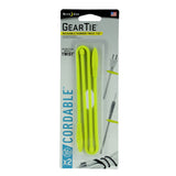 Nite Ize Gear Tie Cordable Rubber Twist Ties with Stretch Loop - 12-Inch - 2 Pack - Yellow