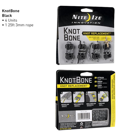 Nite Ize Knot Bone Bungee #3 - KB3-03-4PK - 4-pack with Cord