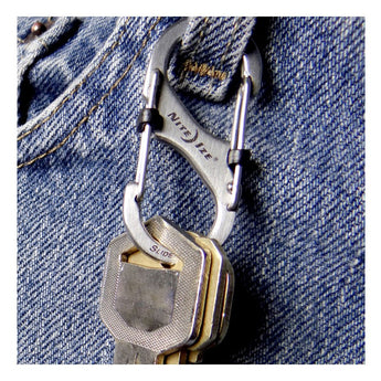 Nite Ize S-Biner SlideLock - Stainless Steel Double-Gated Carabiner with 2 x Sliding Locks - #3 - Stainless (LSB3-11-R6), Black (LSB3-01-R6), Spectrum (LSB3-07-R3)
