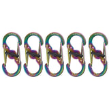 Nite Ize S-Biner MicroLock Stainless - 5 Pack - Spectrum