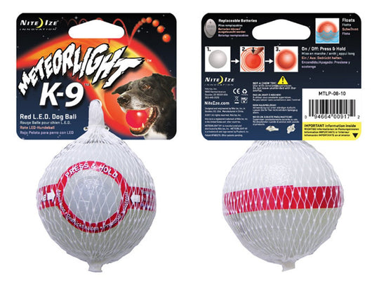 Nite Ize Meteorlight Ball For Pets - MTLP-08-10 - Red