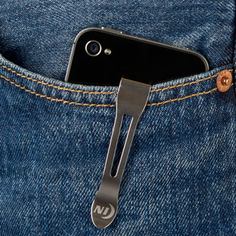 Nite Ize HipClip Mobile Device Pocket Clip with Adhesive - Stainless Steel (NBC-03-11)