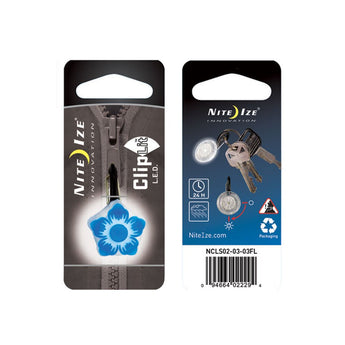 Nite Ize ClipLit LED Marker Light with Carabiner - White LED - Includes 1 x CR927 - Blue Wild Flower (NCLS02-03-03FL)