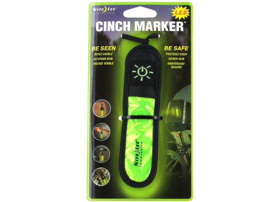 Nite Ize LED Cinch Marker with Elastic Loop - Flexible - Includes 1 x CR2032 - Green (NCM-03-28)