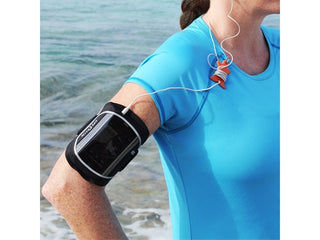 Nite Ize Action Armband for Smartphones - Includes S-Biner and Curvyman Cord Supervisor - Fits iPhone 6S and Samsung Galaxy S7 - Black (NIPB2-01-R8)