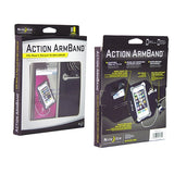 Nite Ize Action Armband for Smartphones - Includes S-Biner and Curvyman Cord Supervisor - Fits iPhone 6S and Samsung Galaxy S7 - Black (NIPB2-01-R8)