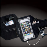Nite Ize Action Armband for Smartphones - Includes S-Biner and Curvyman Cord Supervisor - Fits iPhone 6S and Samsung Galaxy S7 - Black (NIPB2-01-R8)