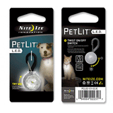 Nite Ize PetLit LED Collar Light with Carabiner Clip - White LED - Includes 1 x CR927 - Jewel Crystal (PCL02-03-02JE)