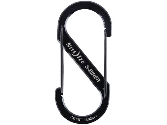 Nite Ize S-Biner - Stainless Steel Double-Gated Carabiner Clip - #5 - Black or Stainless
