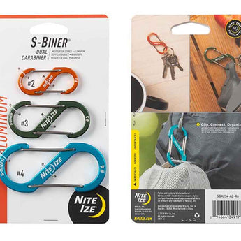 Nite Ize S-Biner Aluminum Dual Carabiner - 3 Pack - Assorted
