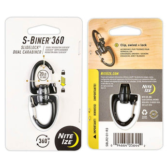 Nite Ize S-Biner 360 SlideLock Dual Carabiner - Various Sizes