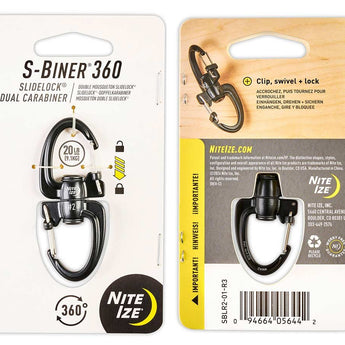 Nite Ize S-Biner 360 SlideLock Dual Carabiner - Various Sizes