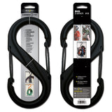 Nite Ize S-Biner - Plastic Double-Gated Carabiner Clip - #10 - Black with Black Gates (SBP10-03-01BG)