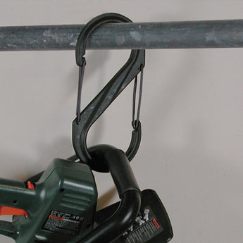 Nite Ize S-Biner - Plastic Double-Gated Carabiner Clip - #10 - Black with Black Gates (SBP10-03-01BG)