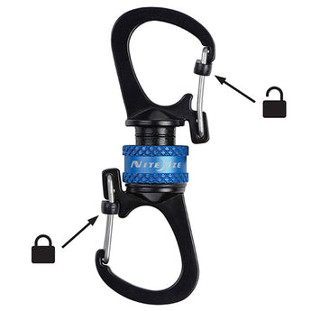 Nite Ize SlideLock 360 Magnetic Carabiner - Blue or Olive Green