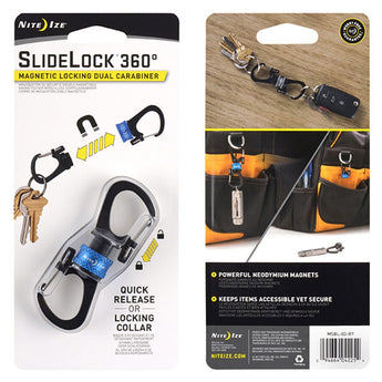 Nite Ize SlideLock 360 Magnetic Carabiner - Blue or Olive Green