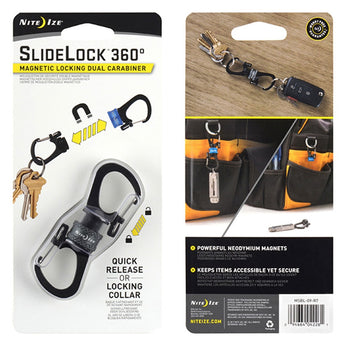 Nite Ize SlideLock 360 Magnetic Carabiner - Blue or Olive Green