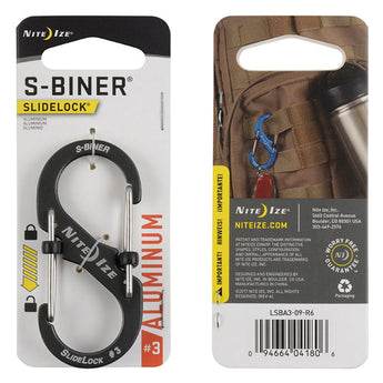 Nite Ize SlideLock S-Biner #3 Carabiner - Aluminum - Various Colors