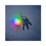 nite ize rechargeable spotlit carabiner light - on key ring lit up