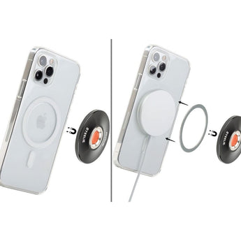 nite ize steelie orbiter plus magnetic ring being attached to phone