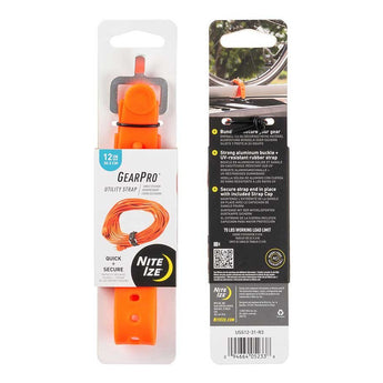 NiteIze GearPro Utility Strap 12 in. - Black or Bright Orange