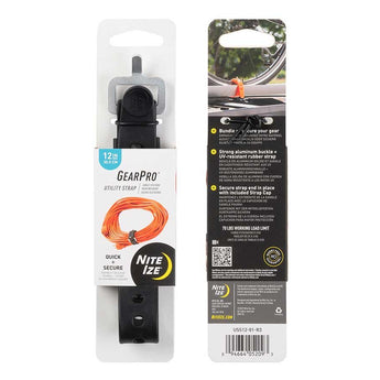 NiteIze GearPro Utility Strap 12 in. - Black or Bright Orange
