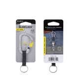 Nite Ize SlideLock Carabiner Key Ring - Stainless Steel with Sliding Lock - Includes Nylon Strap -  #3 - Black or Stainless