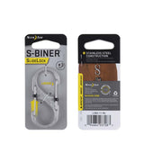 Nite Ize S-Biner SlideLock - Stainless Steel Double-Gated Carabiner with 2 x Sliding Locks - #3 - Stainless (LSB3-11-R6), Black (LSB3-01-R6), Spectrum (LSB3-07-R3)