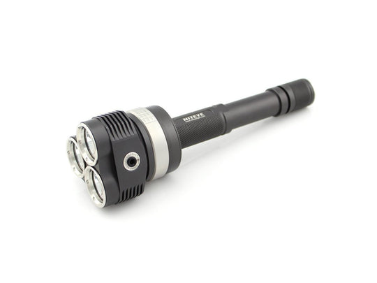 Niteye EYE25 Self-Defense LED Flashlight - 2000 Lumens - 3x CREE XM-L U2 LED - Runs on 2x 18650 batteries (Batteries not Included)