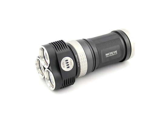 Niteye EYE30 Black Flashlight - 3 x CREE XM-L U2 LED - 2000 Lumens - Uses 4 x 18650