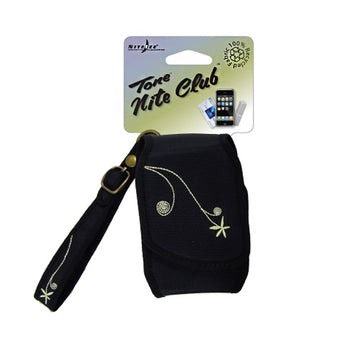 Nite Ize Tone Nite Club Cell Phone Holster with Magnetic Closure - Embroidered Black (NNC-03-MAG01)