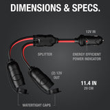 NOCO GC020 12V Plug 2-Way Splitter