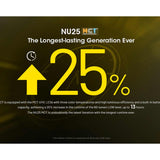 Nitecore NU25 MCT Headlamp 400 Lumens - Includes Built-In Li-Ion Battery Pack - Standard or Ultra-Lightweight Model