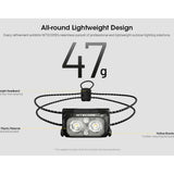 Nitecore NU25 MCT Headlamp 400 Lumens - Includes Built-In Li-Ion Battery Pack - Standard or Ultra-Lightweight Model