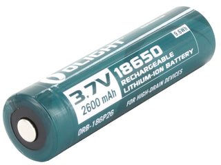 Olight ORB2-186P26 18650 2600mAh 3.7V Protected Lithium Ion (Li-ion) Button Top Battery - Retail Card