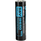 Olight ORB-186S35 HDC 18650 3500mAh 3.6V Protected High-Drain 10A Lithium Ion (Li-ion) Button Top Battery - 1 Piece Retail Card