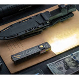 Olight Arkfeld Pro Rechargeable LED Flashlight - 1300 Lumens - Cool White or Neutral White LED - 365nm UV - 520nm Green Laser - Uses Built-in 1500mAh Li-Poly Battery Pack - Black and Additional Colors