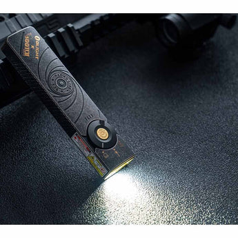 Olight Arkfeld Pro Rechargeable LED Flashlight - 1300 Lumens - Cool White or Neutral White LED - 365nm UV - 520nm Green Laser - Uses Built-in 1500mAh Li-Poly Battery Pack - Black and Additional Colors