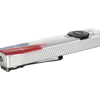 Olight Arkfeld Pro Rechargeable LED Flashlight - 1300 Lumens - Cool White or Neutral White LED - 365nm UV - 520nm Green Laser - Uses Built-in 1500mAh Li-Poly Battery Pack - Black and Additional Colors