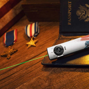 Olight Arkfeld Pro Rechargeable LED Flashlight - 1300 Lumens - Cool White or Neutral White LED - 365nm UV - 520nm Green Laser - Uses Built-in 1500mAh Li-Poly Battery Pack - Black and Additional Colors