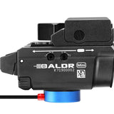 Olight Baldr Mini Rechargeable LED Pistol Light with Green Laser - 600 Lumens - Uses Built-In 3.7V 230mAh Li-Poly Battery Pack - Black or Desert Tan