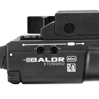 Olight Baldr Mini Rechargeable LED Pistol Light with Green Laser - 600 Lumens - Uses Built-In 3.7V 230mAh Li-Poly Battery Pack - Black or Desert Tan