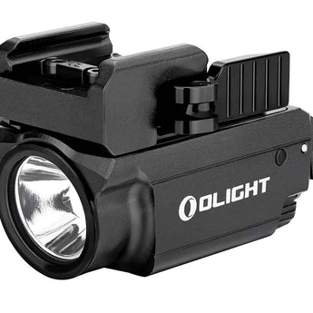 Olight Baldr Mini Rechargeable LED Pistol Light with Green Laser - 600 Lumens - Uses Built-In 3.7V 230mAh Li-Poly Battery Pack - Black or Desert Tan
