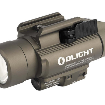 Olight Baldr Pro Weapon Light with Green Laser - Black or Desert Tan - 1350 Lumens - Includes 2 x CR123A