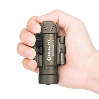 Olight Baldr Pro Weapon Light with Green Laser - Black or Desert Tan - 1350 Lumens - Includes 2 x CR123A