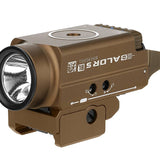 Olight Baldr S BL Rechargeable Weapon Light with Blue Laser - 800 Lumens - Uses Built-In 380mAh Li-Poly Battery Pack - Black or Desert Tan