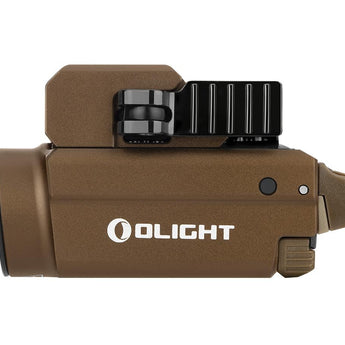 Olight Baldr S BL Rechargeable Weapon Light with Blue Laser - 800 Lumens - Uses Built-In 380mAh Li-Poly Battery Pack - Black or Desert Tan