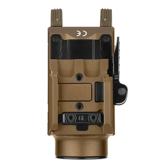 Olight Baldr S BL Rechargeable Weapon Light with Blue Laser - 800 Lumens - Uses Built-In 380mAh Li-Poly Battery Pack - Black or Desert Tan